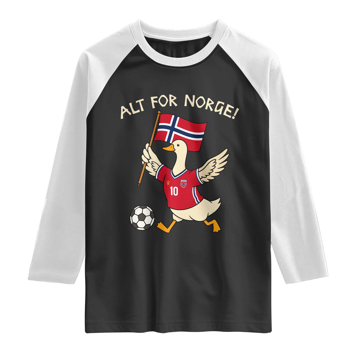 Norway Football Goose Raglan Shirt Alt For Norge Norwegian Heritage