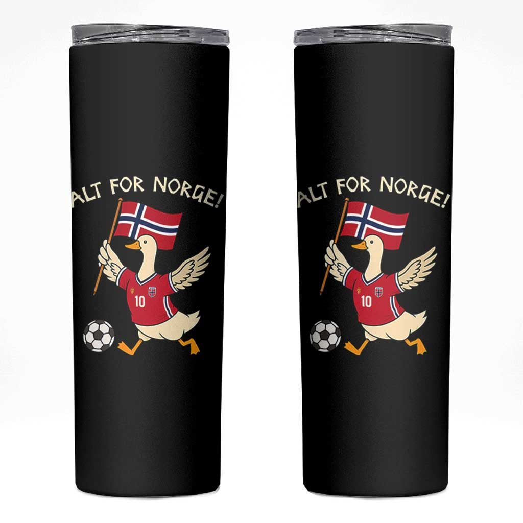 Norway Football Goose Skinny Tumbler Alt For Norge Norwegian Heritage
