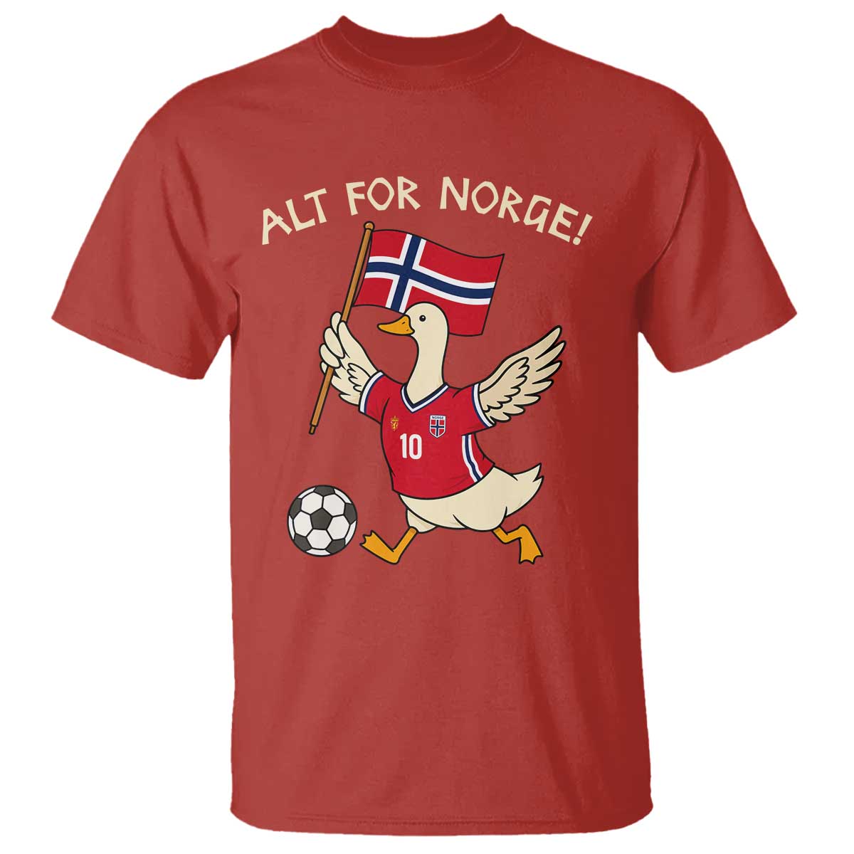 Norway Football Goose T Shirt Alt For Norge Norwegian Heritage