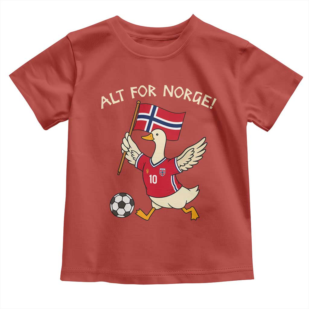 Norway Football Goose Toddler T Shirt Alt For Norge Norwegian Heritage