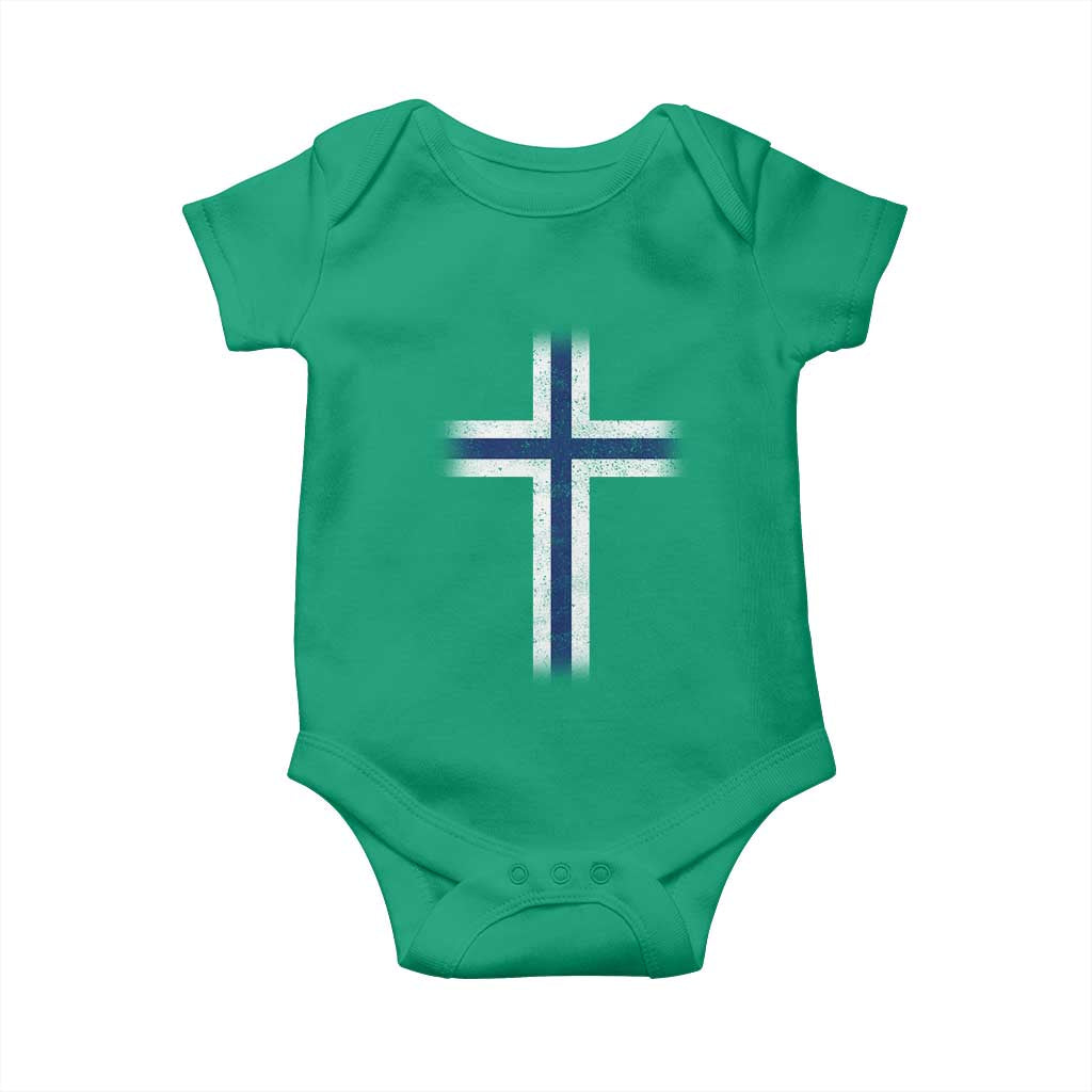 Norway Flag Distressed Nordic Symbol Norwegian Fans Baby Onesie