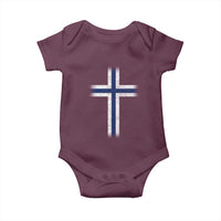 Norway Flag Distressed Nordic Symbol Norwegian Fans Baby Onesie