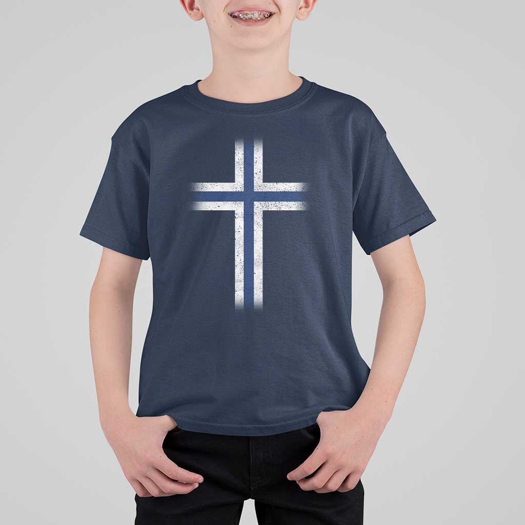 Norway Flag Distressed Nordic Symbol Norwegian Fans T Shirt For Kid