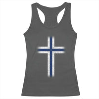 Norway Flag Distressed Nordic Symbol Norwegian Fans Racerback Tank Top
