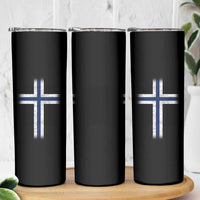 Norway Flag Distressed Nordic Symbol Norwegian Fans Skinny Tumbler