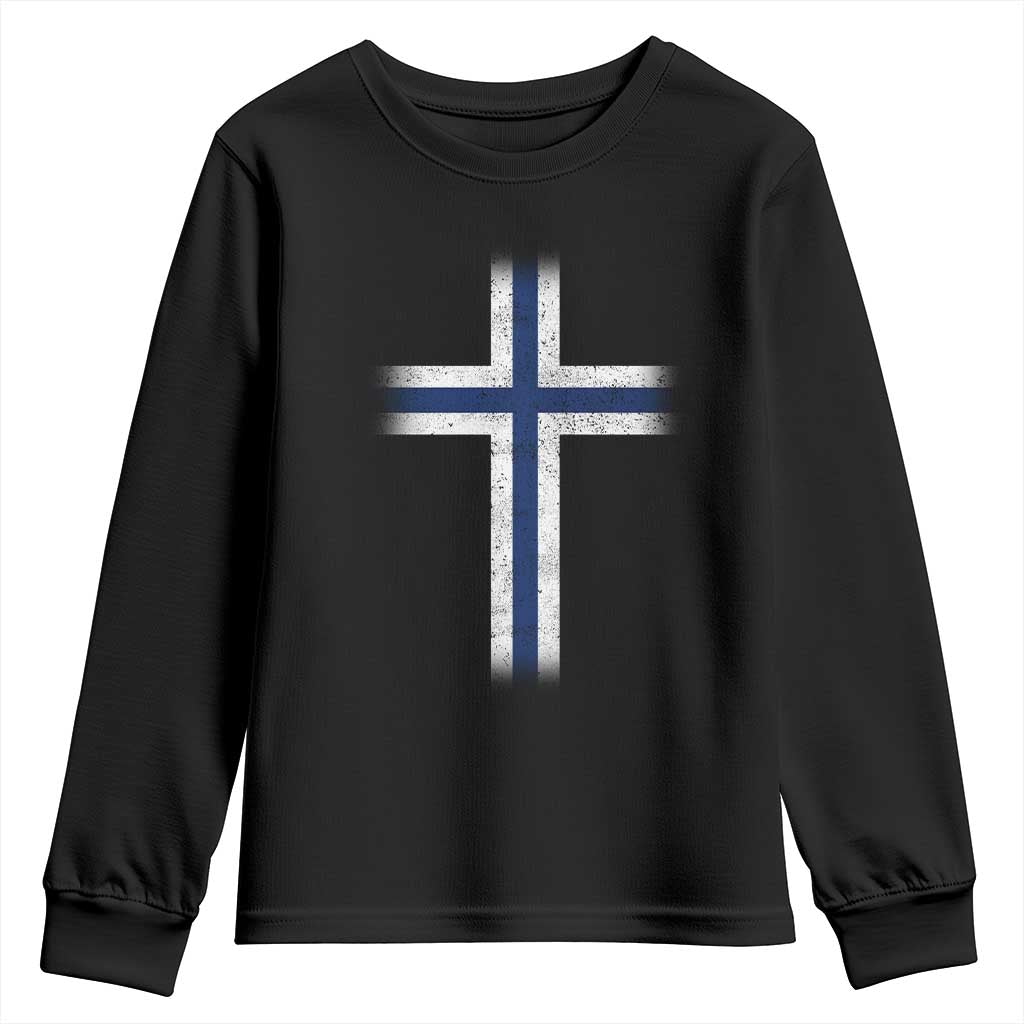 Norway Flag Distressed Nordic Symbol Norwegian Fans Youth Sweatshirt