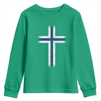 Norway Flag Distressed Nordic Symbol Norwegian Fans Youth Sweatshirt