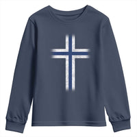 Norway Flag Distressed Nordic Symbol Norwegian Fans Youth Sweatshirt