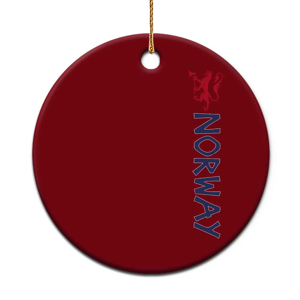 Norway Norwegian Lion Vintage Sports Design Norge Fan Ceramic Ornament
