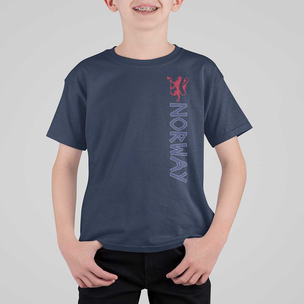 Norway Norwegian Lion Vintage Sports Design Norge Fan T Shirt For Kid