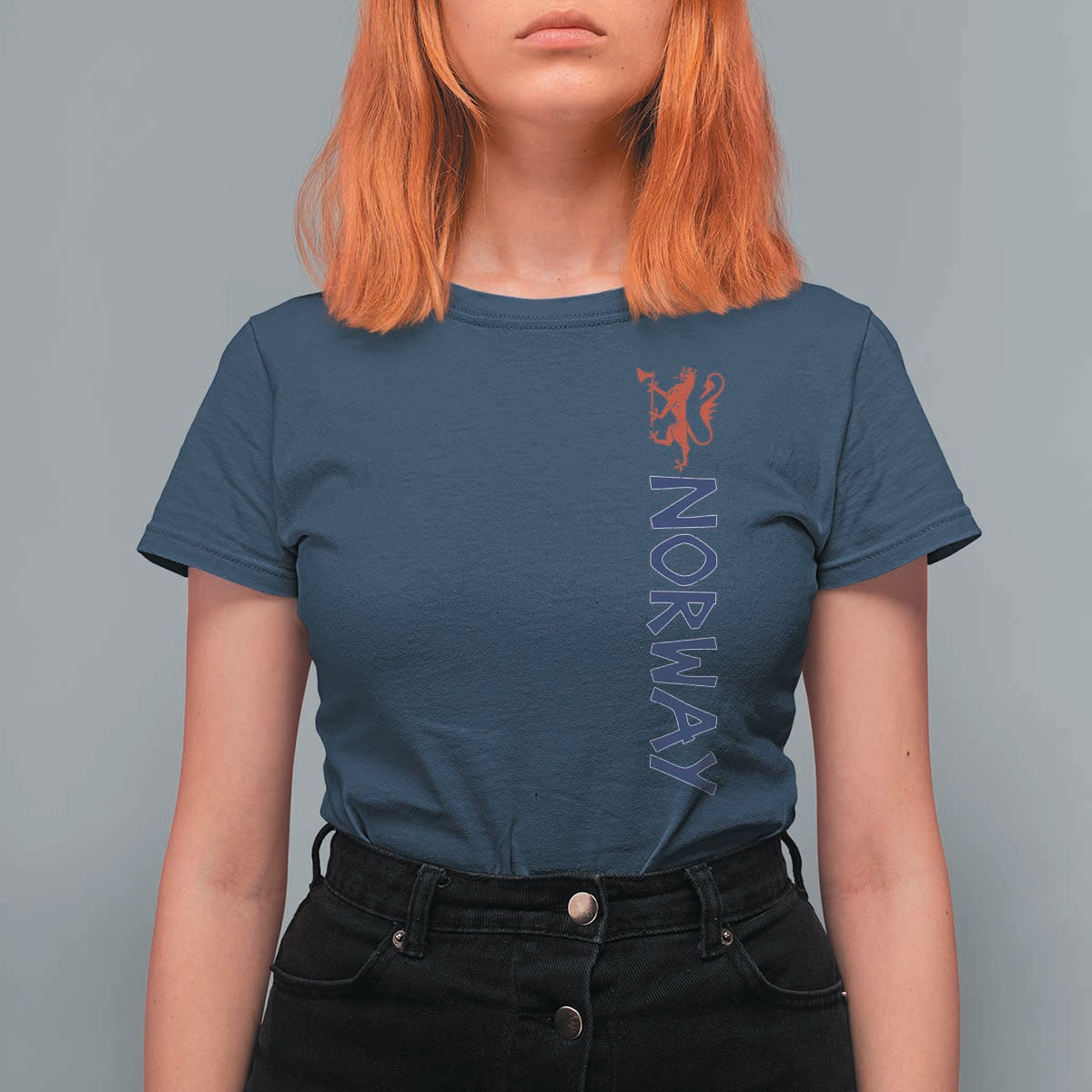 Norway Norwegian Lion Vintage Sports Design Norge Fan T Shirt For Women