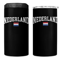 Nederland Sports Throwback Design 4 in 1 Can Cooler Tumbler Vintage Dutch Holland Flag Soccer Jersey Style