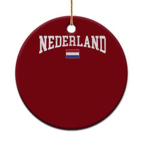 Nederland Sports Throwback Design Ceramic Ornament Vintage Dutch Holland Flag Soccer Jersey Style