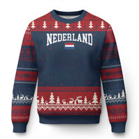 Nederland Sports Throwback Design Ugly Christmas Sweater Vintage Dutch Holland Flag Soccer Jersey Style