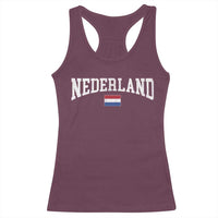 Nederland Sports Throwback Design Racerback Tank Top Vintage Dutch Holland Flag Soccer Jersey Style