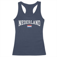 Nederland Sports Throwback Design Racerback Tank Top Vintage Dutch Holland Flag Soccer Jersey Style