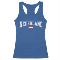 Nederland Sports Throwback Design Racerback Tank Top Vintage Dutch Holland Flag Soccer Jersey Style