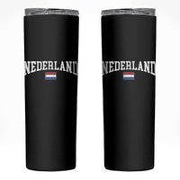 Nederland Sports Throwback Design Skinny Tumbler Vintage Dutch Holland Flag Soccer Jersey Style