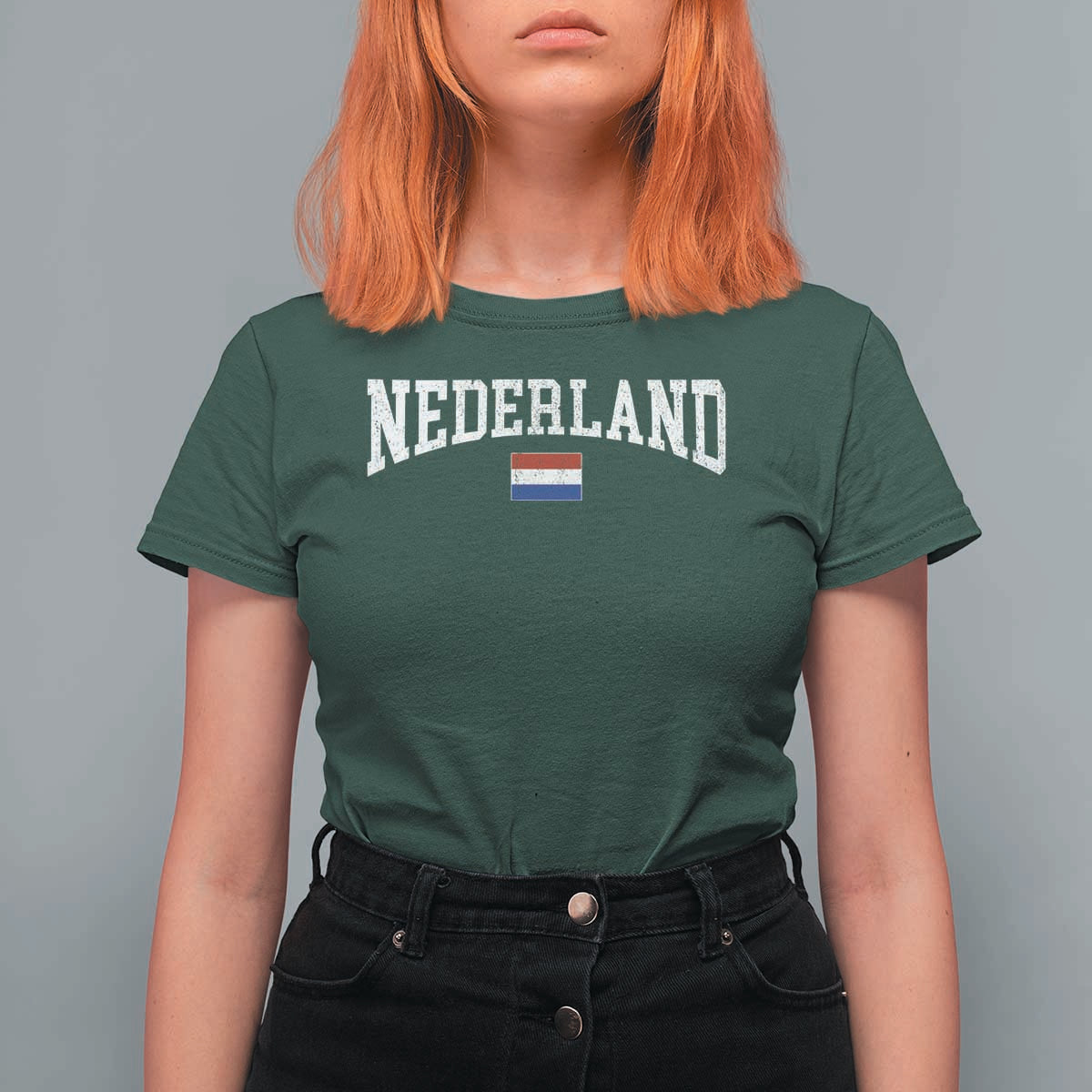 Nederland Sports Throwback Design T Shirt For Women Vintage Dutch Holland Flag Soccer Jersey Style