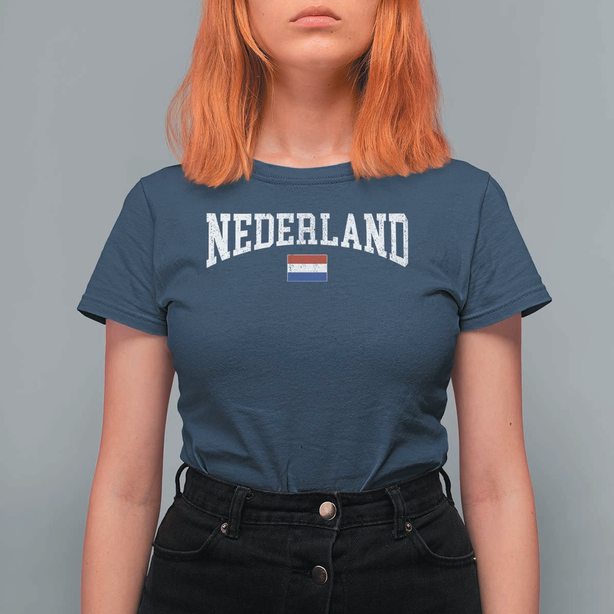 Nederland Sports Throwback Design T Shirt For Women Vintage Dutch Holland Flag Soccer Jersey Style