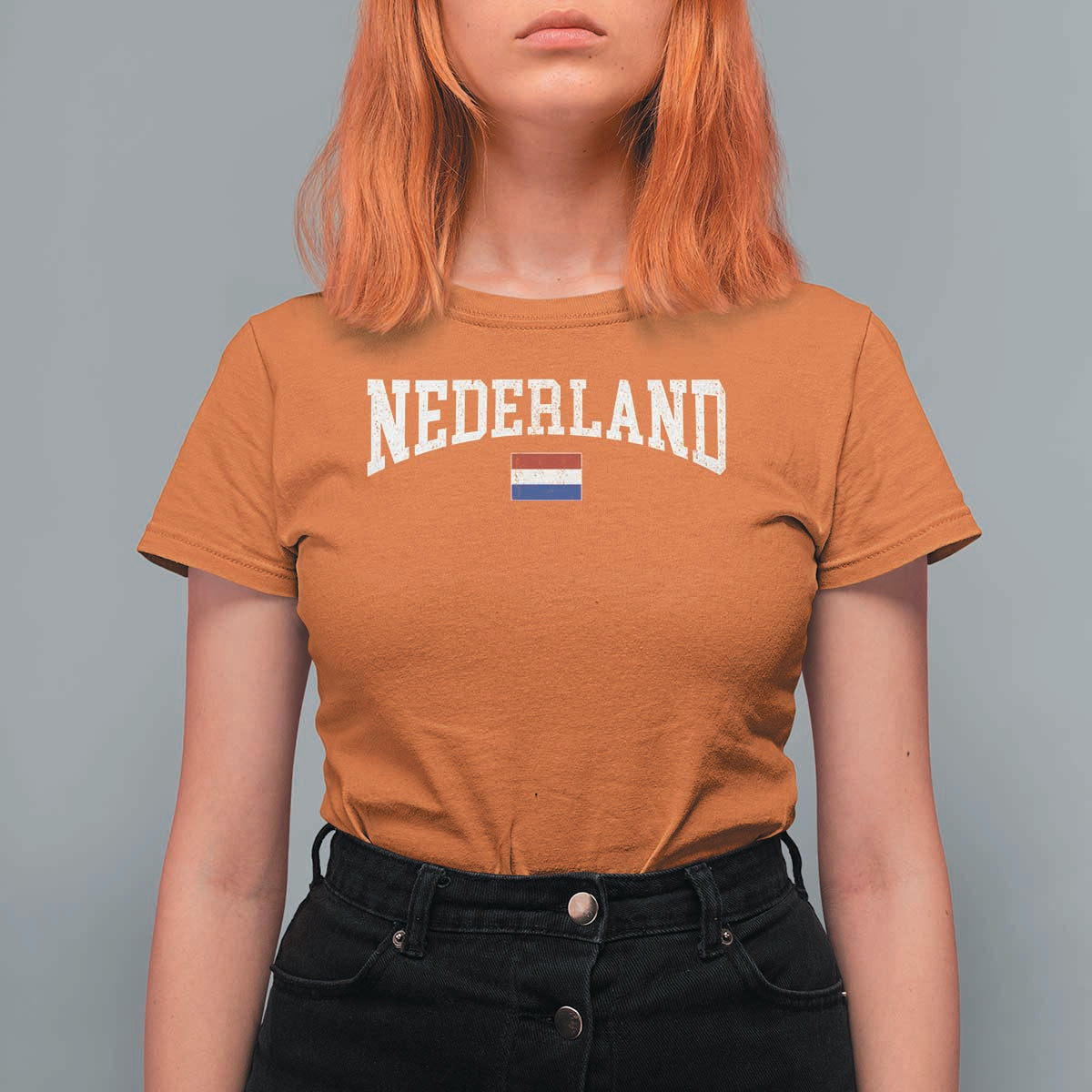 Nederland Sports Throwback Design T Shirt For Women Vintage Dutch Holland Flag Soccer Jersey Style