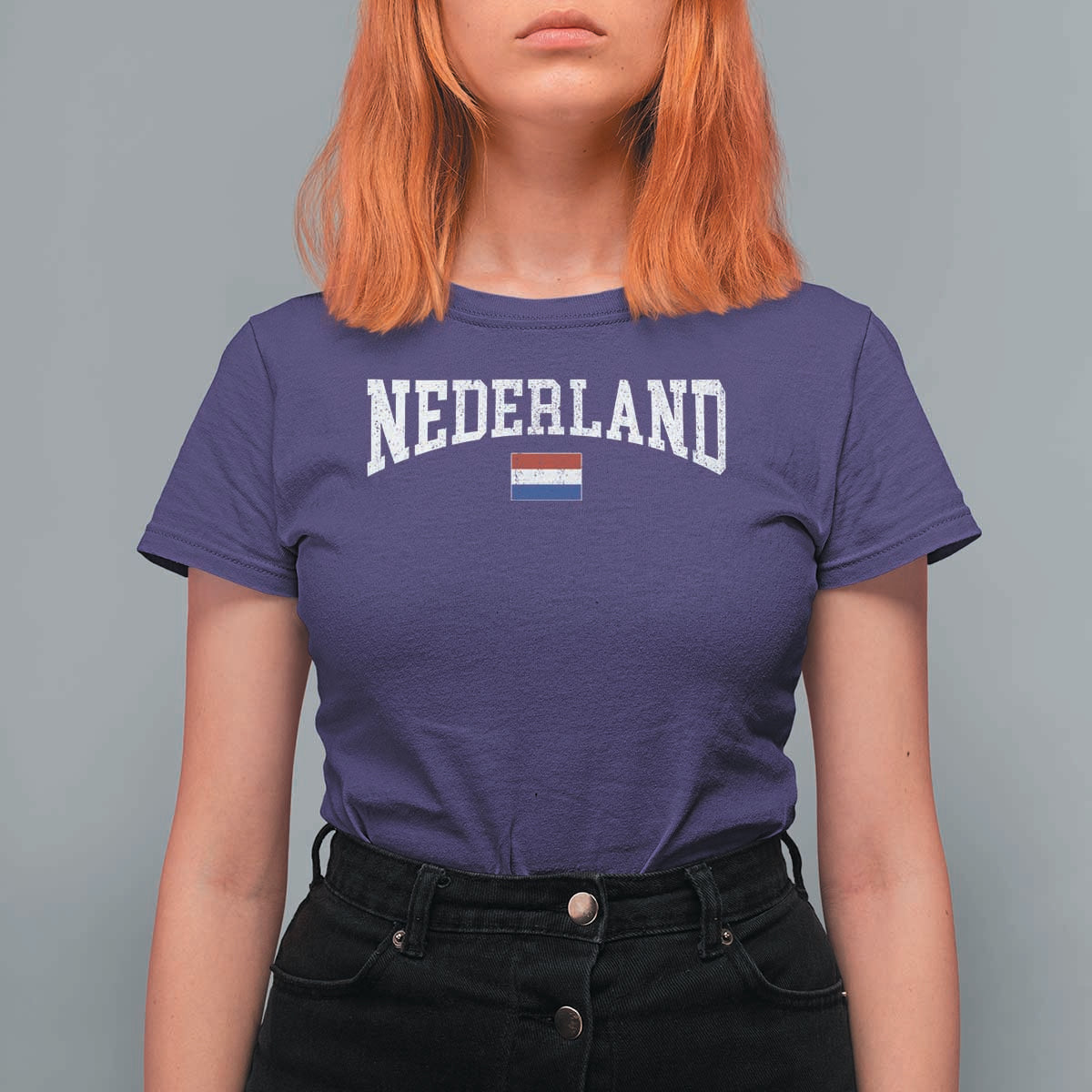 Nederland Sports Throwback Design T Shirt For Women Vintage Dutch Holland Flag Soccer Jersey Style
