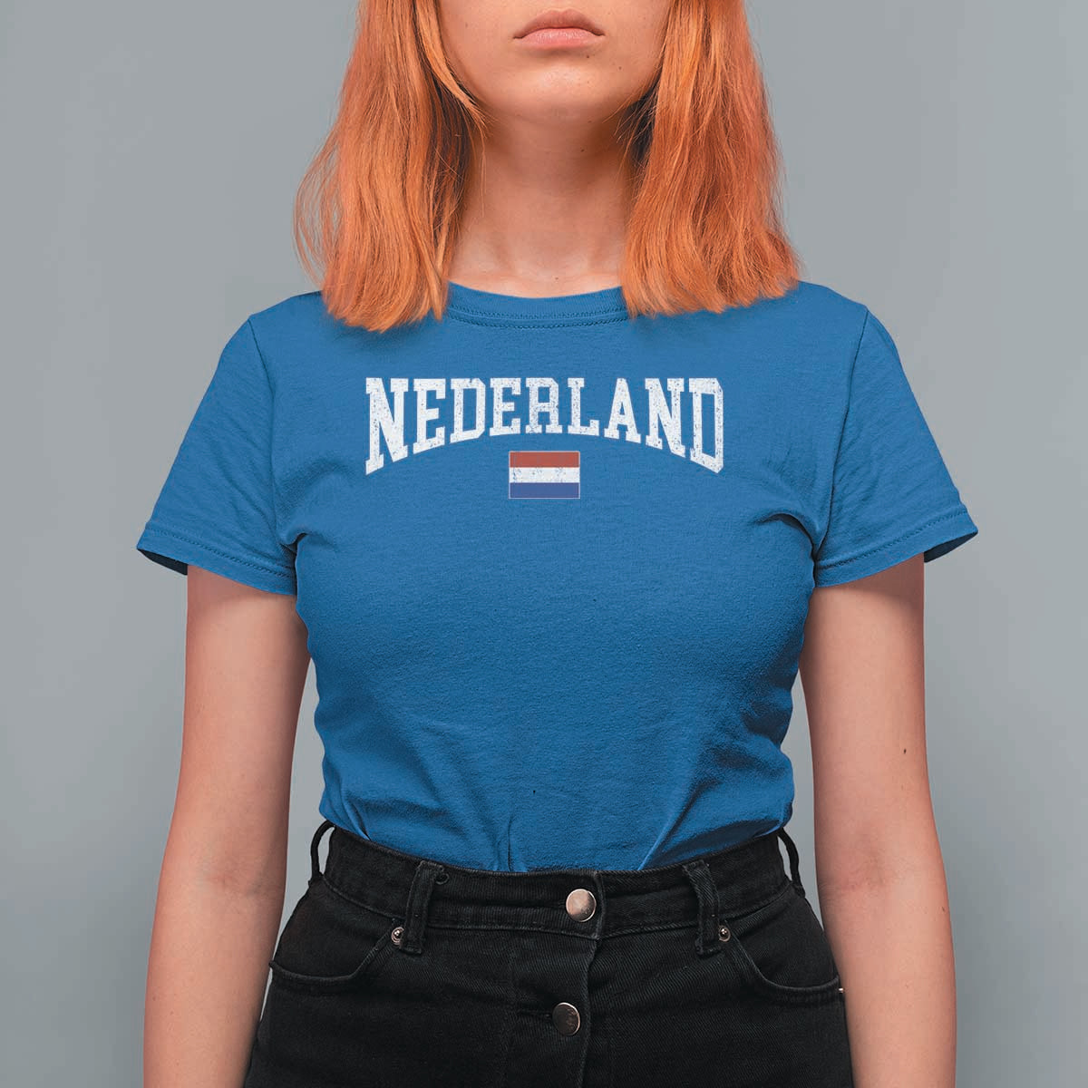 Nederland Sports Throwback Design T Shirt For Women Vintage Dutch Holland Flag Soccer Jersey Style
