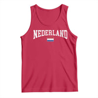 Nederland Sports Throwback Design Tank Top Vintage Dutch Holland Flag Soccer Jersey Style