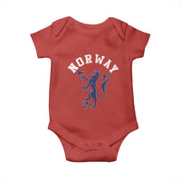 Norway Norwegian Lion Athletic Sports Jersey Style Baby Onesie