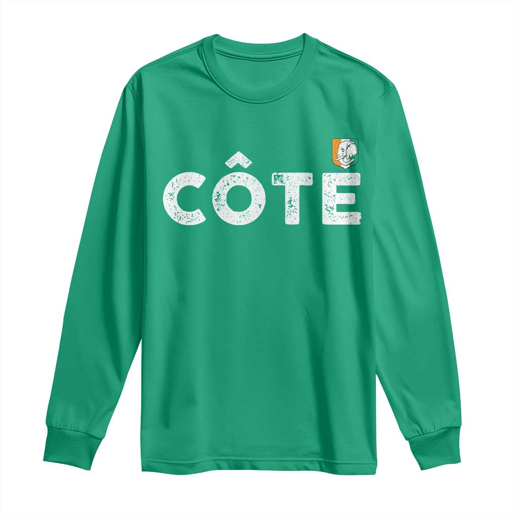 Côte D Ivoire Long Sleeve Shirt Ivory Coast Crest Football Family Matching