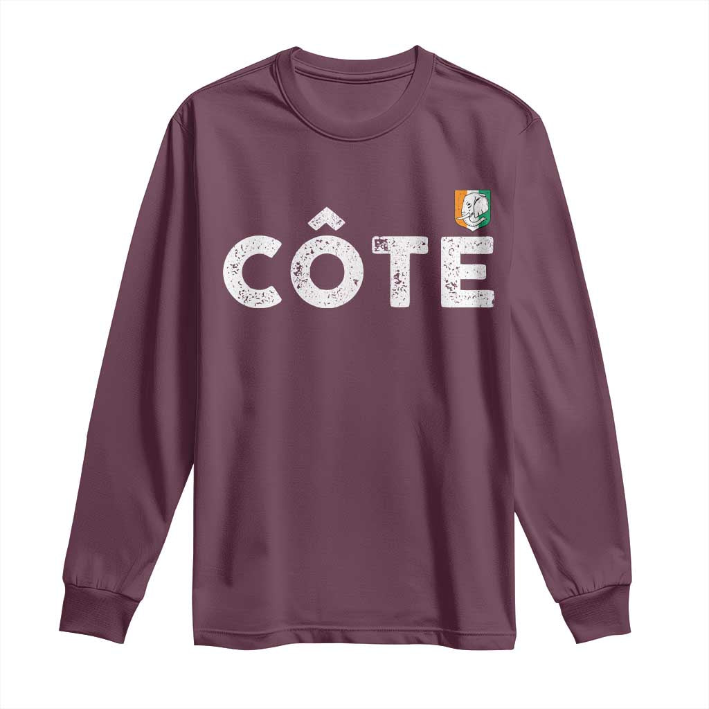 Côte D Ivoire Long Sleeve Shirt Ivory Coast Crest Football Family Matching