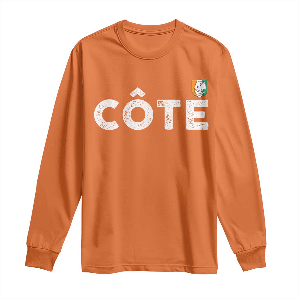 Côte D Ivoire Long Sleeve Shirt Ivory Coast Crest Football Family Matching
