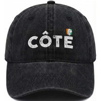 Côte D Ivoire Washed Cotton Baseball Cap Ivory Coast Crest Football Family Matching