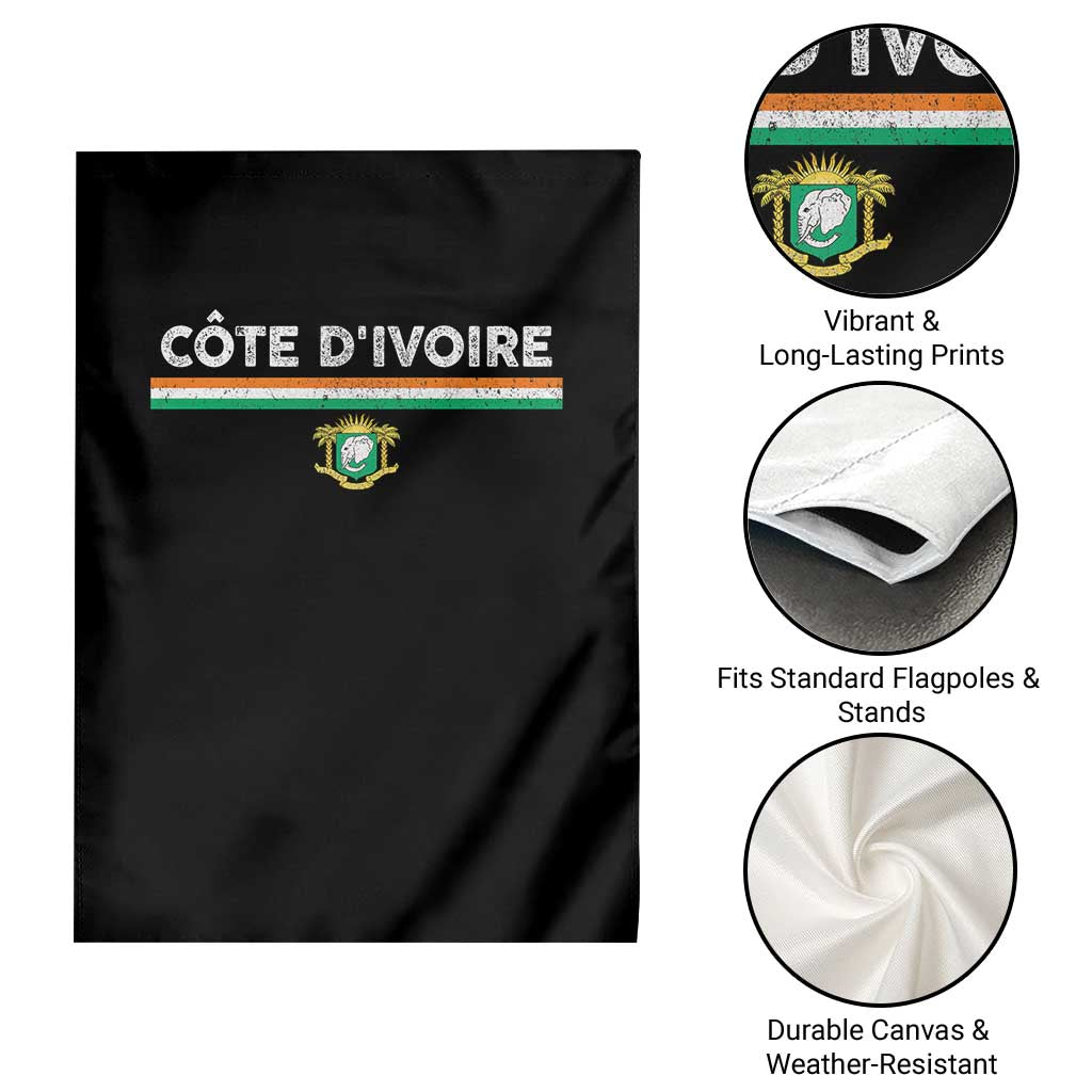 Côte D'ivoire Elephant Sporty Ivory Coast Flag Garden Flag