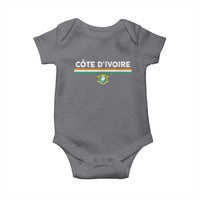 Côte D'ivoire Elephant Sporty Ivory Coast Flag Baby Onesie