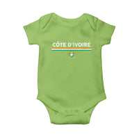 Côte D'ivoire Elephant Sporty Ivory Coast Flag Baby Onesie