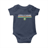 Côte D'ivoire Elephant Sporty Ivory Coast Flag Baby Onesie
