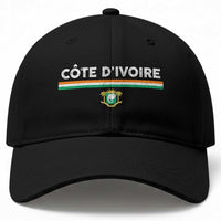 Côte D'ivoire Elephant Sporty Ivory Coast Flag Baseball Cap