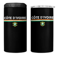 Côte D'ivoire Elephant Sporty Ivory Coast Flag 4 in 1 Can Cooler Tumbler
