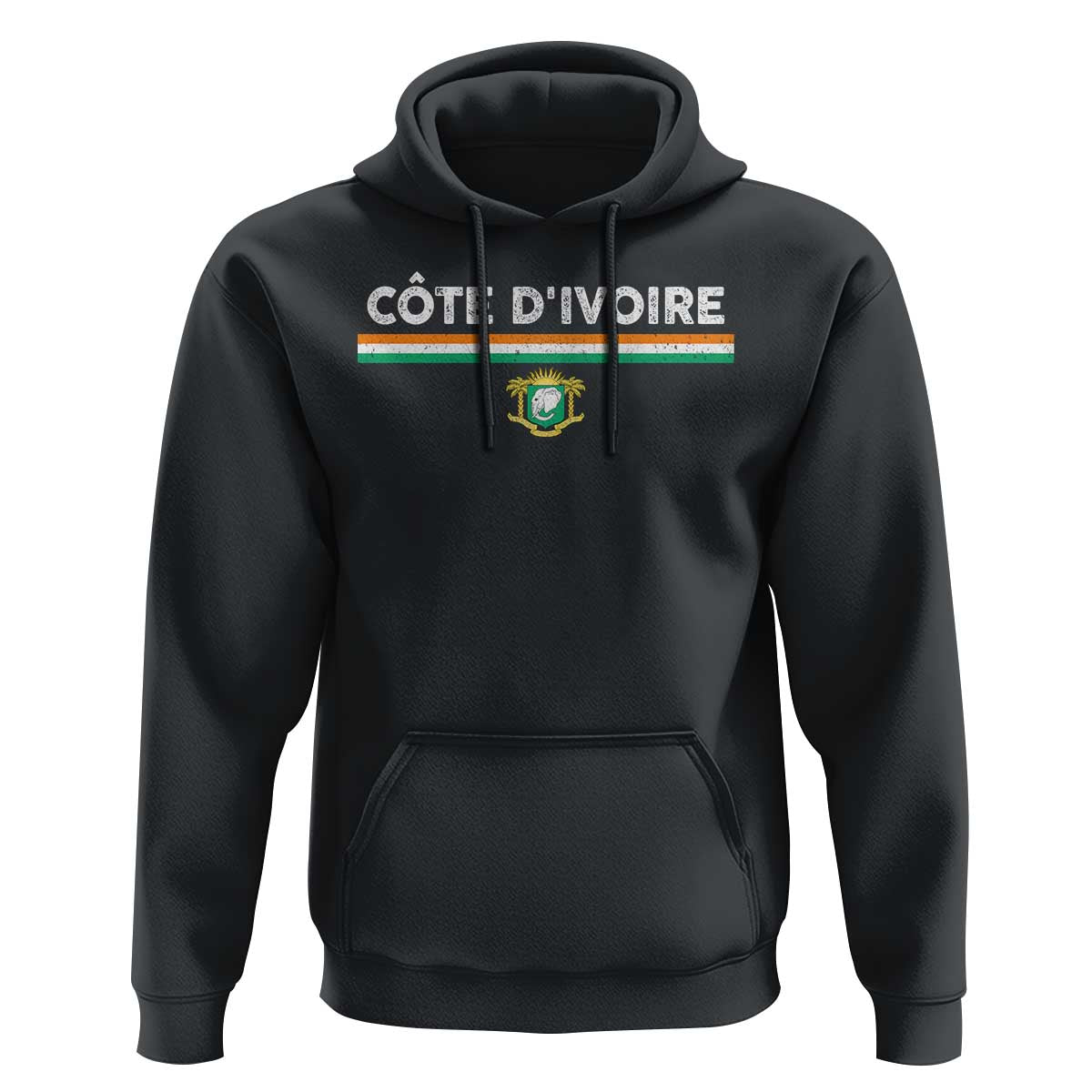 Côte D'ivoire Elephant Sporty Ivory Coast Flag Hoodie