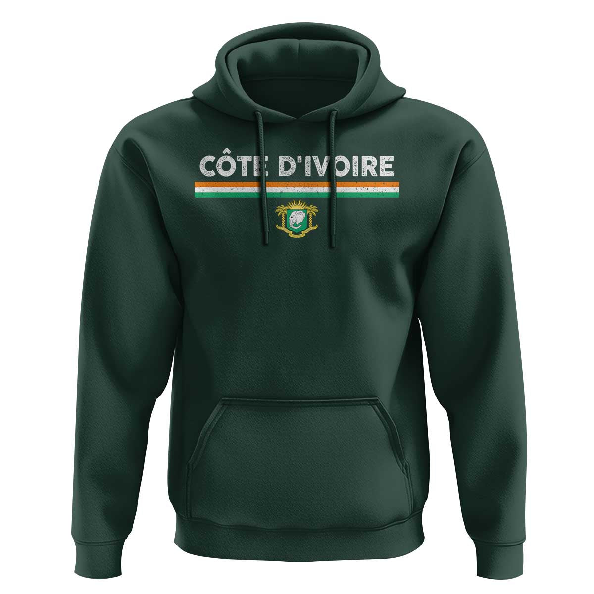 Côte D'ivoire Elephant Sporty Ivory Coast Flag Hoodie