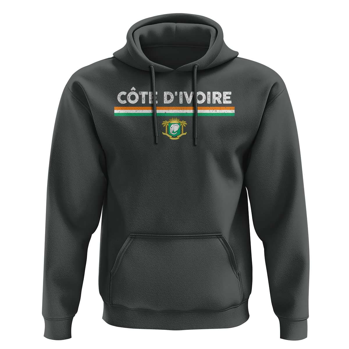 Côte D'ivoire Elephant Sporty Ivory Coast Flag Hoodie