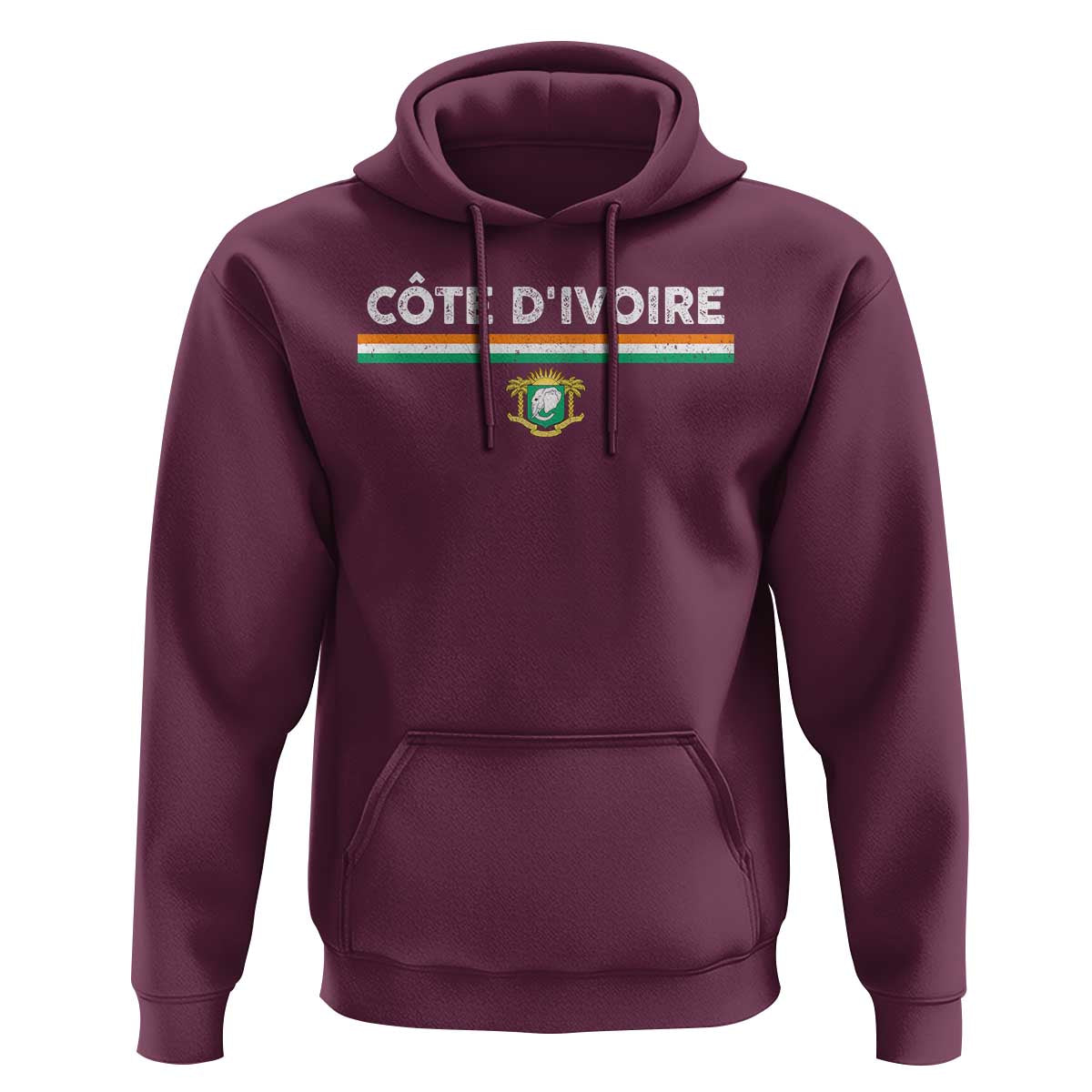 Côte D'ivoire Elephant Sporty Ivory Coast Flag Hoodie