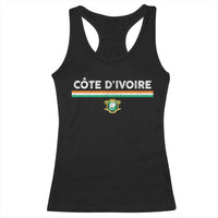 Côte D'ivoire Elephant Sporty Ivory Coast Flag Racerback Tank Top