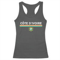 Côte D'ivoire Elephant Sporty Ivory Coast Flag Racerback Tank Top