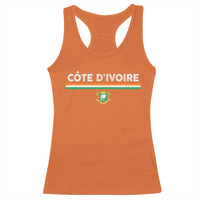 Côte D'ivoire Elephant Sporty Ivory Coast Flag Racerback Tank Top