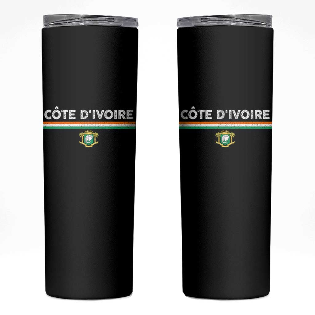 Côte D'ivoire Elephant Sporty Ivory Coast Flag Skinny Tumbler