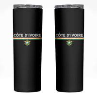 Côte D'ivoire Elephant Sporty Ivory Coast Flag Skinny Tumbler