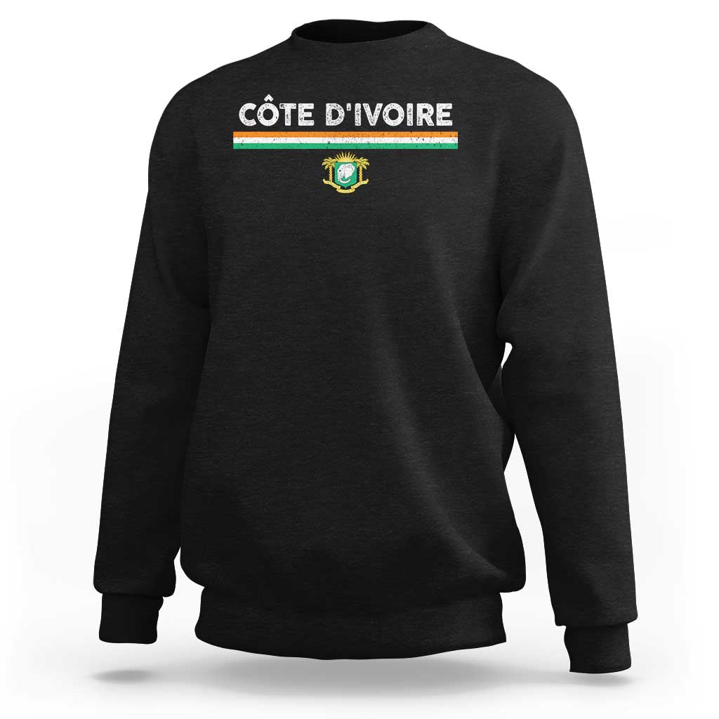 Côte D'ivoire Elephant Sporty Ivory Coast Flag Sweatshirt
