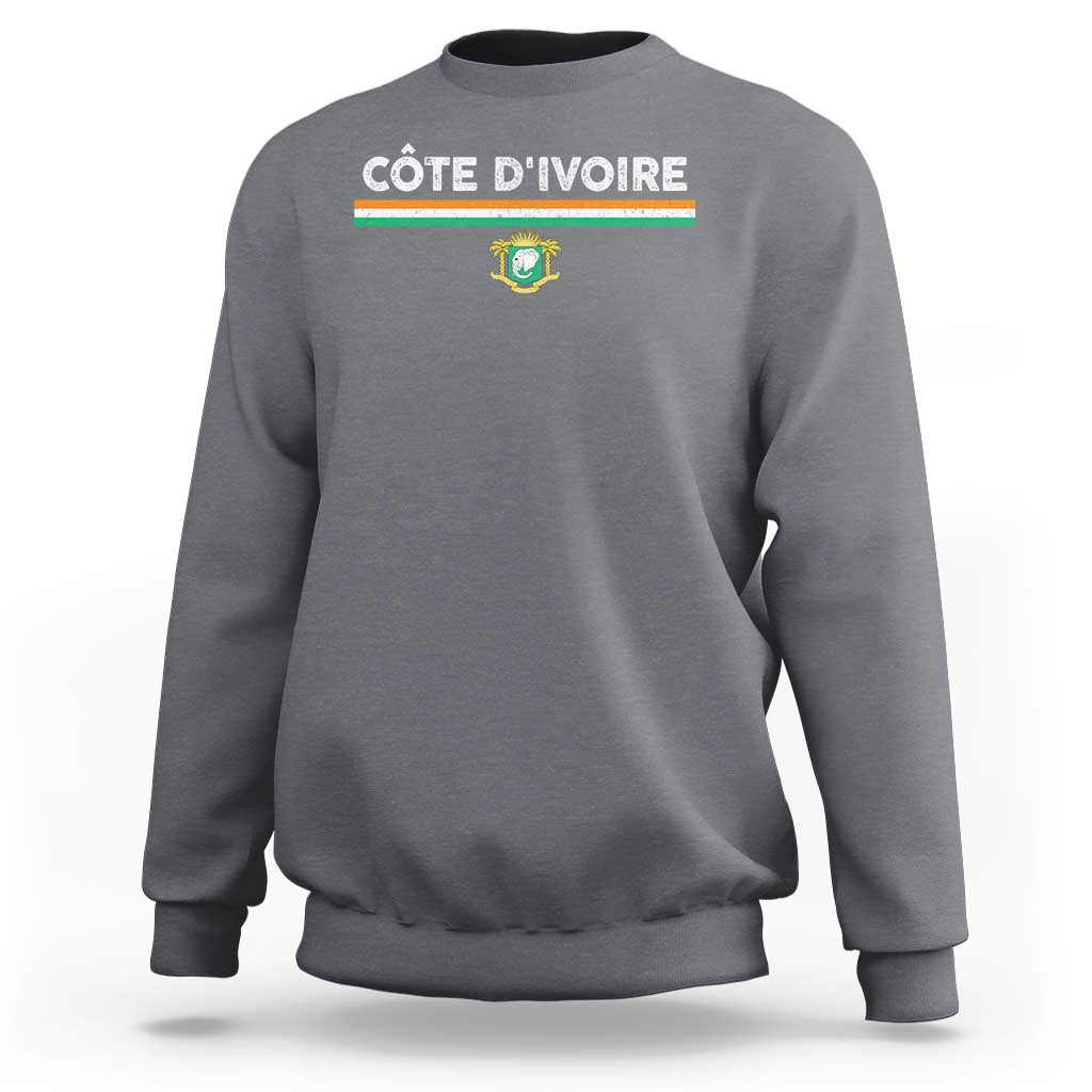 Côte D'ivoire Elephant Sporty Ivory Coast Flag Sweatshirt
